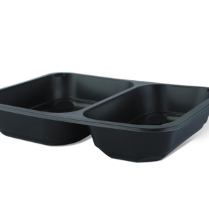 PROFI LINE POSUDA PP ZA HRANU PP-MB2-50, PRAVOKUTNA, CRNA, 700+600ML, 300/1