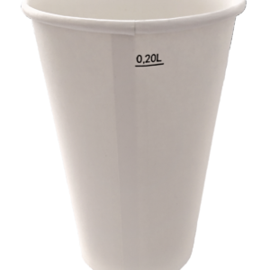 PROFI LINE PAPIRNATE ČAŠE 0,20L (240CC), BIJELE, S BAŽDAROM, 50/1